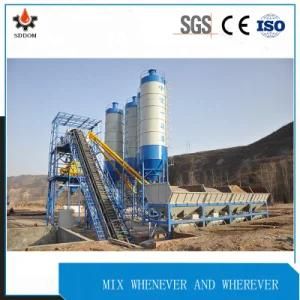China Factory Price Hzs90 Twin Shaft Concrete Mixer Batching Plant for Sale