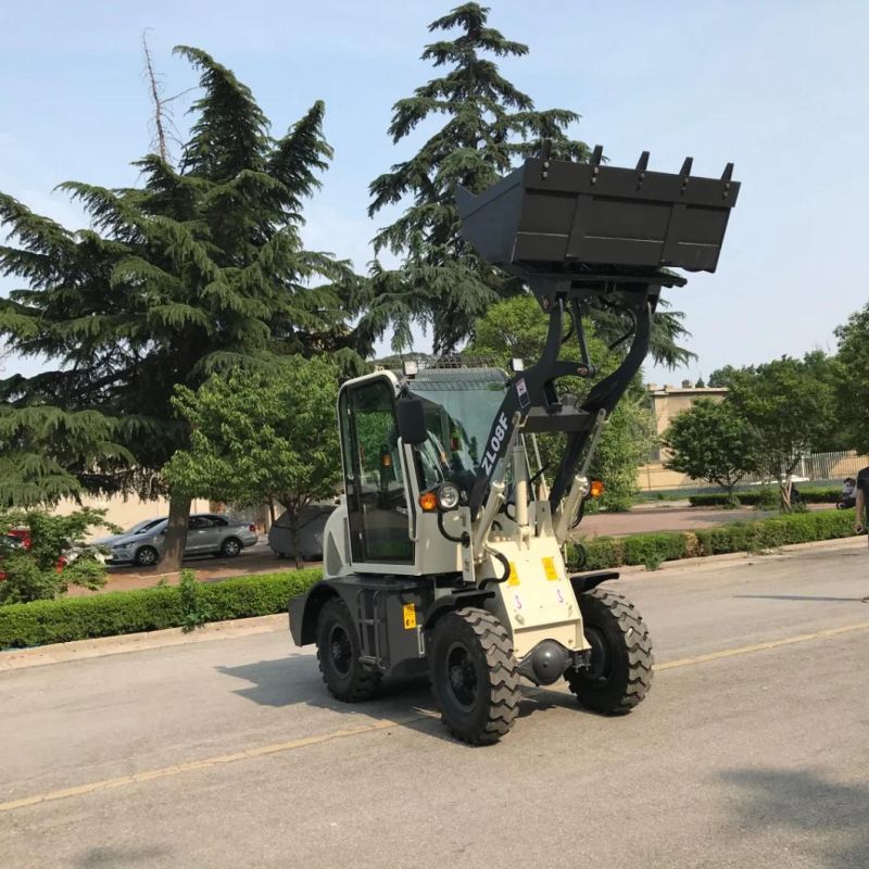 0.8 Ton Mini Front Wheel Loader with Optional Multi-Function Machine Tools