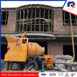 Pully Manufacture Original Kawasaki Main Pump Portable Mini Trailer Concrete Pump with Drum Mixer for Sale (JBT40-P)