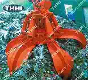 Orange Peel Grab Buckets Mechanical Type for Bulk Cargo Loading