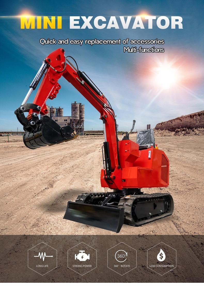 Customization Small Mini Excavator 1 Ton for Sale