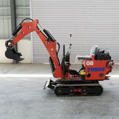 Te08 Micro Escavatore Mini Pelleteuse Mini Excavator 800kg with Attachments