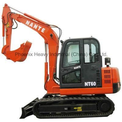 Hot Sale 6tons Crawler Excavator with Rubber Track and Attachments