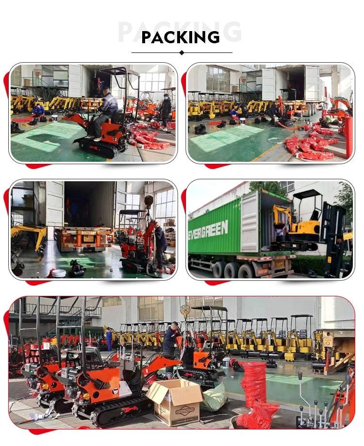 0.8 Ton Tree Planting Digging Machines Hole Digger Small Garden Excavator Mini Track Digger