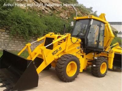Chinese Made 4 in 1 Bucket Wz30-25 Backhoe Mini Articulated Backhoe Loader for Sale