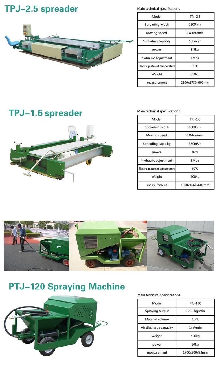 1.5t EPDM SBR Granules Rubber Flooring Spreading Paving Machine