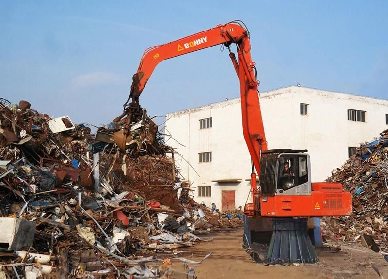 China Bonny Wzd22-8c 22 Ton Stationary Fixed Electric Hydraulic Material Handler for Scrap Steel