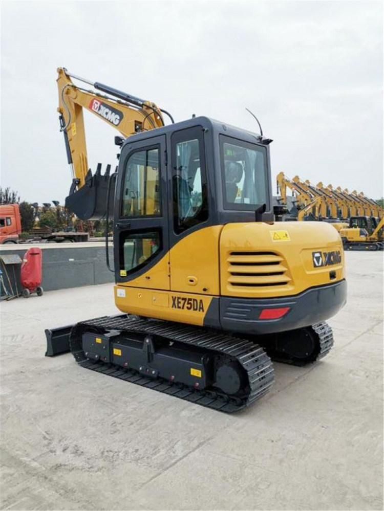 XCMG Brand New Xe75D 7 Ton Excavator Machines Cheap Crawler Excavator Mini Prices for Sale