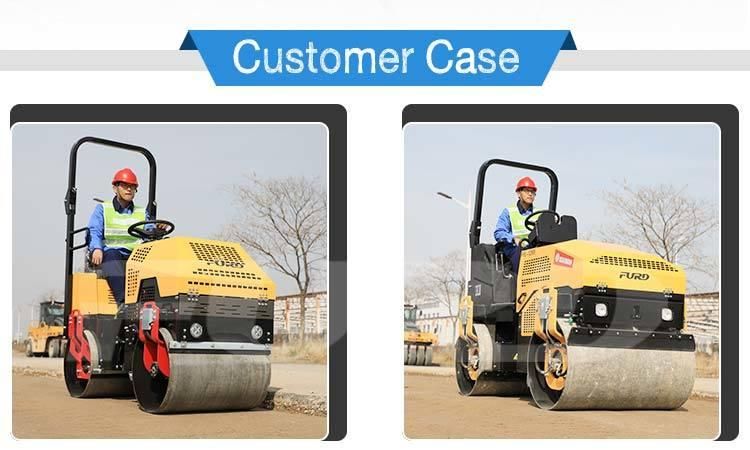 2ton Mini Double Drum Compactor Vibratory Roller Asphalt Roller for Sale Fyl-900