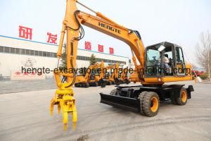 Wheeled Excavator with Timber Grapple for Timber