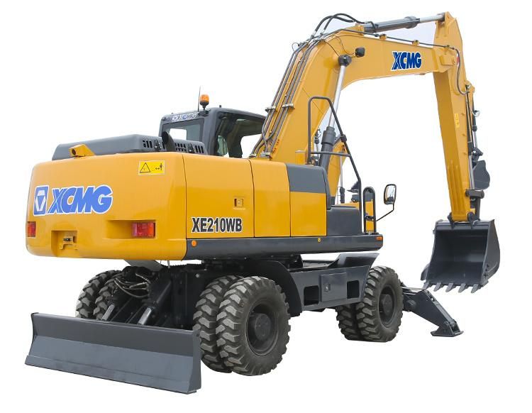 XCMG Official 20t Chinese Wheel Excavator Xe210wb Small Wheeled Excavator for Sale
