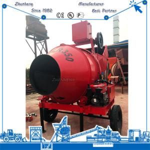 Small Jzr Series 350 Liter Portable Good High Quality Mobile Diesel Motor Drum Concrete Mixer