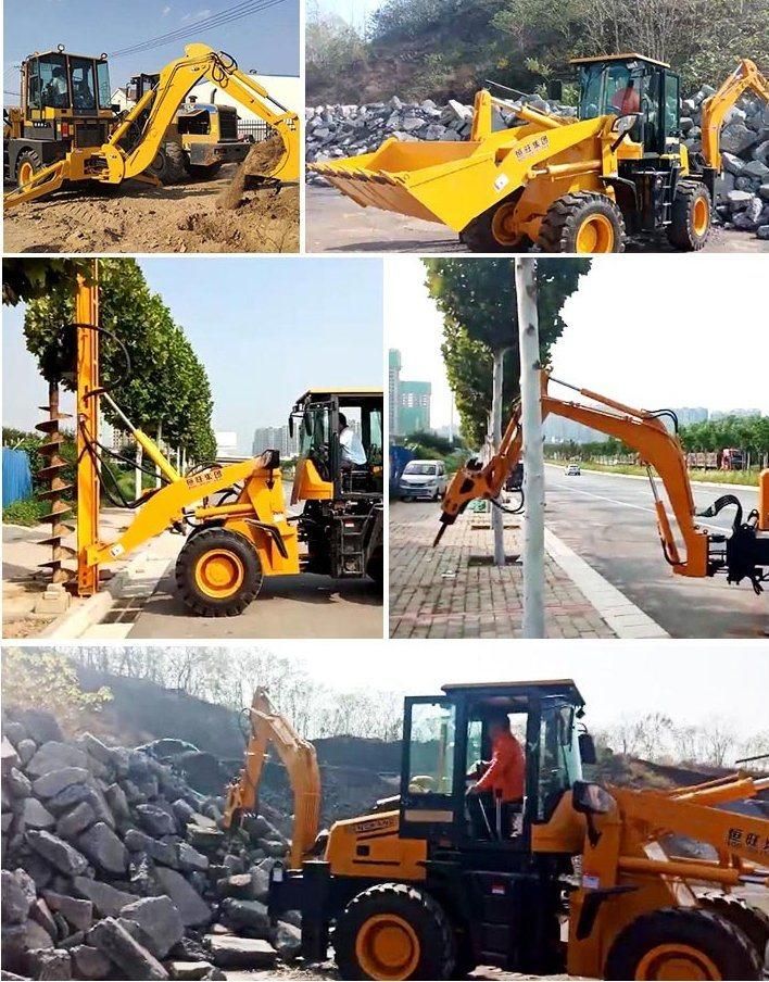 Good Quality 1.5ton Backhoe Loader Excavator with 1.2m3 Loader Bucket Capacity