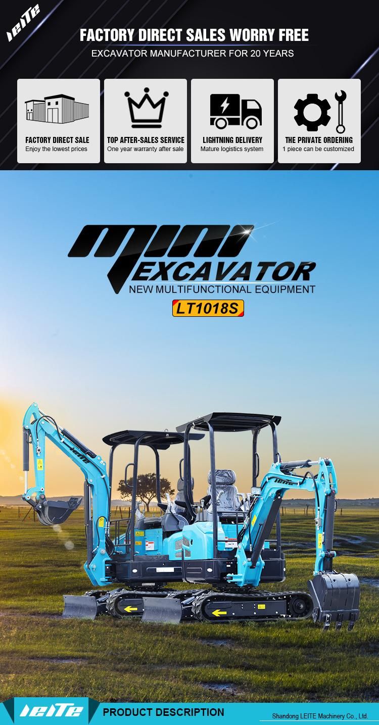 CE EPA 1 Ton 1.8 Ton 2 Ton 3 Ton Mini Excavator Machine China Cheap Mini Excavator Small Excavator