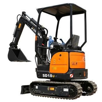 1.8 Ton Zero Tail with Boom Sway Function Perkins Engine Mini Excavator SD18u