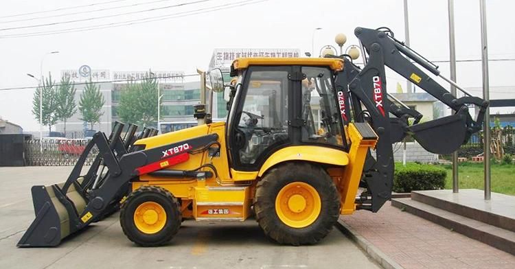 XCMG Official Xt870 Tractor with Front End Loader and Backhoe 4WD 40HP Backhoe Loader with Hydraulic Hammer Price