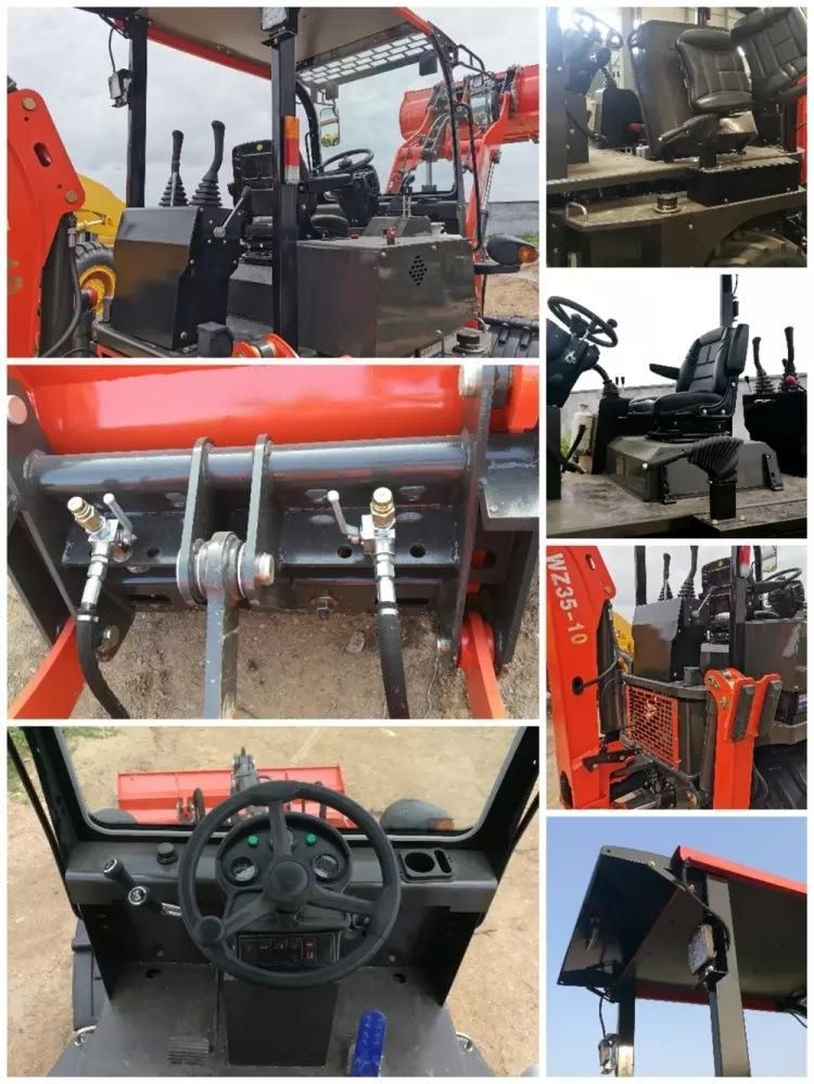OEM Rated Load 1ton Crane Forklift Backhoe Loaders for Sell for Construction Work