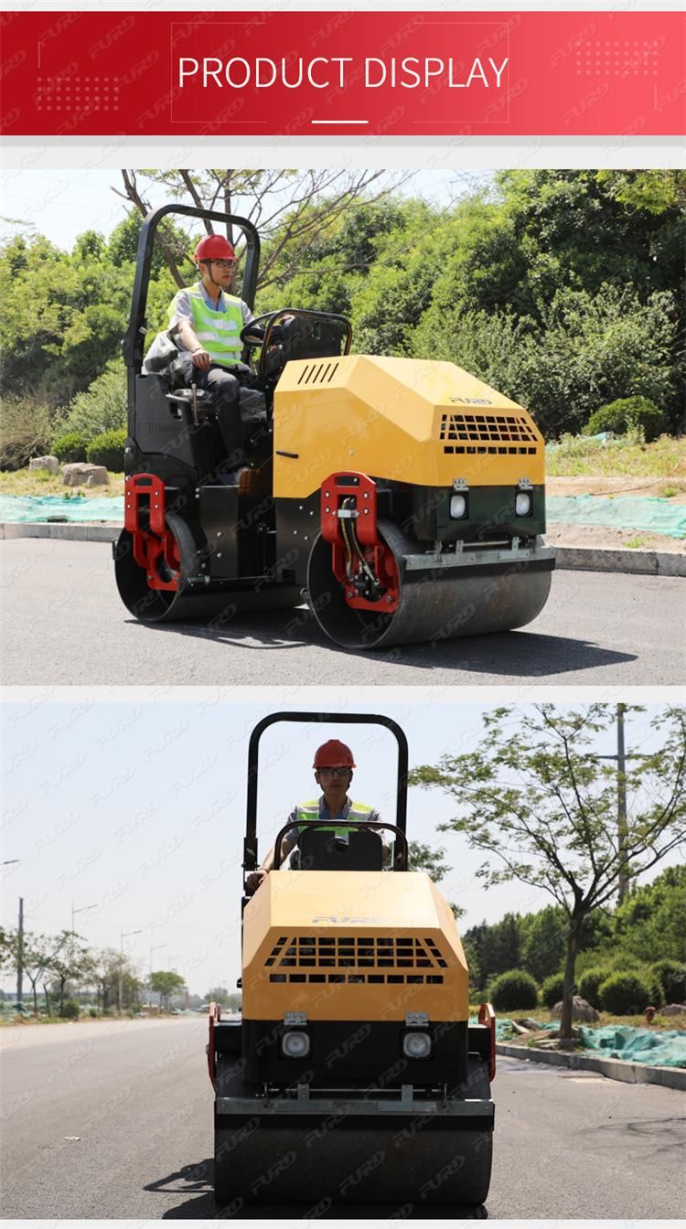 Ride on Double Drum Vibratory Road Roller for Road Construction Fyl-900