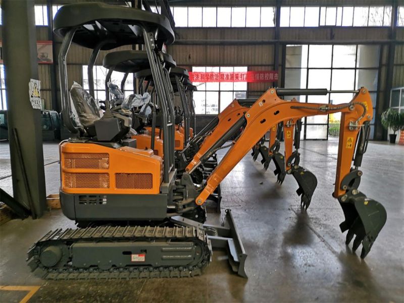 China Factory Wholesale 0.6/0.8/1/1.2/1.5/2ton Mini Mini Excavator Backhoe Excavator Crawler Excavator Tailless Excavator Construction Site/Farm/Garden CE CE