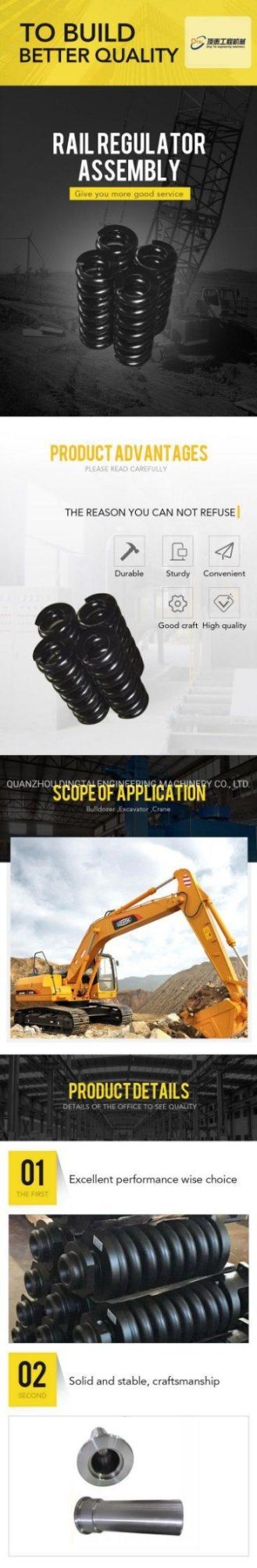 Excavator Recoil High Tension Track Adjuster Spring for Ds200 Ds300 Ds340 Ds300lca Ds340