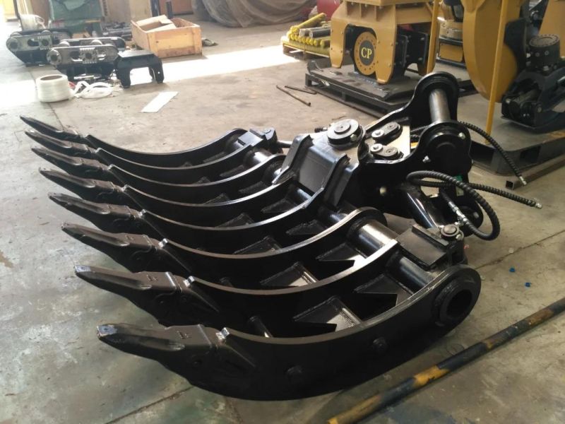 Excavator Tilting Root Rake with Changeable Teeth for Jcb Js200