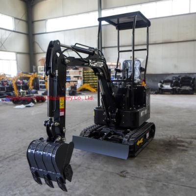 0.8ton 1ton Chinese Supply Shandong Hightop Group Farm Home Use Gasoline Diesel Engine Excavator for Sale