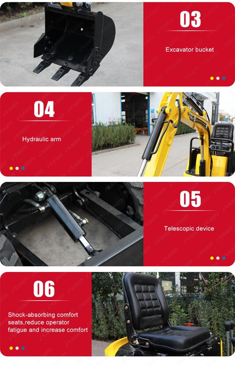 Hot Selling 1 Ton Hydraulic Crawler Excavator for Sale Fwj-900