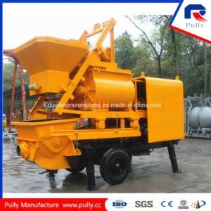 Pully Manufacture Concrete Mixer Machine with Pump Price in Indonesia (JBT40-L17)