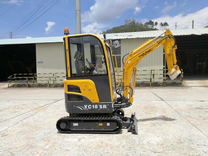 Yuchai Mini 1.8ton 2ton Crawler Excavator Yc18sr Mini Digger with EPA