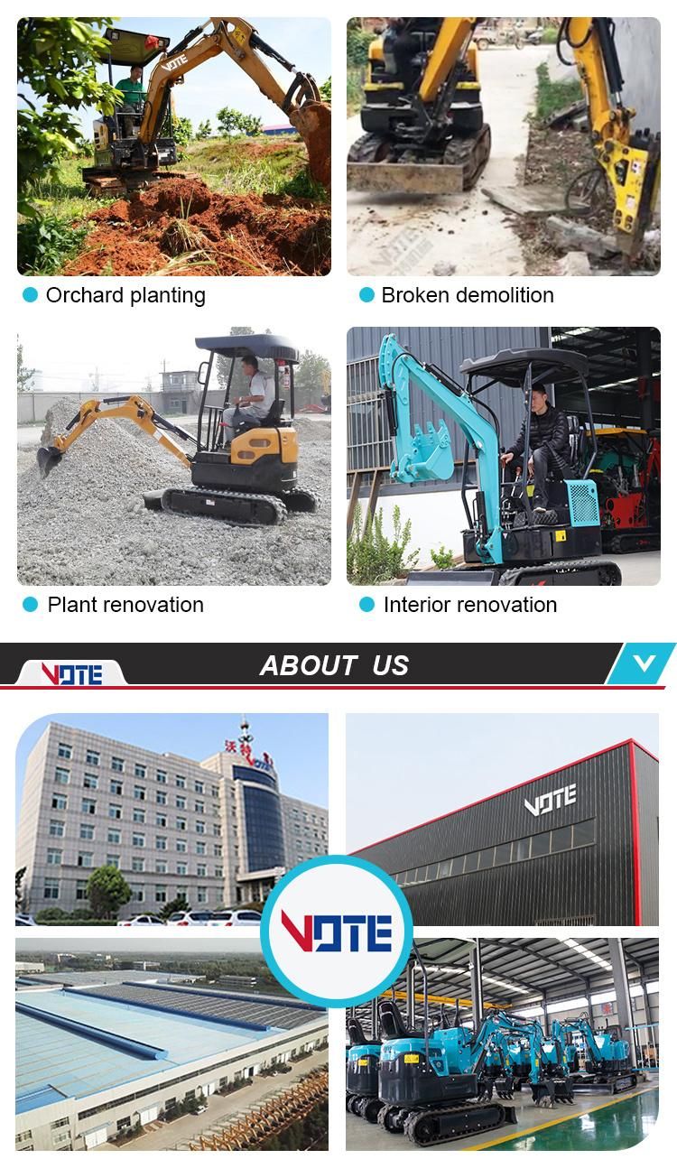 CE CPA China 1.5 Tons Mini Excavator Small Digger Hydraulic Crawler Excavator for Garden and Farm