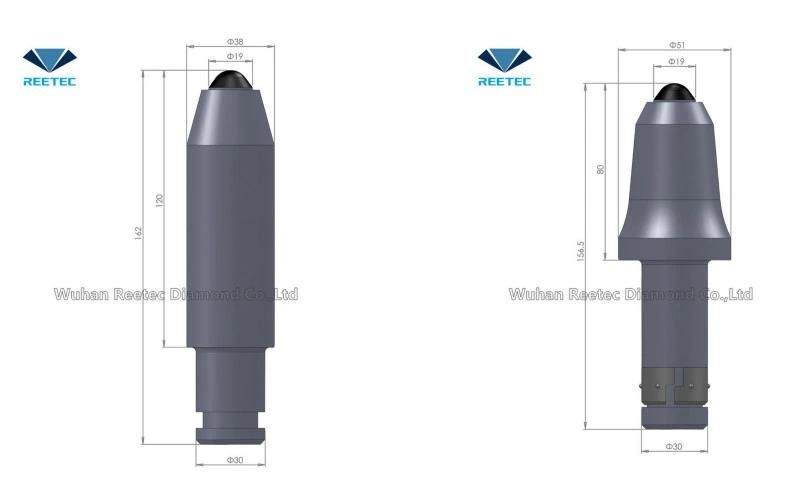 30mm Conical Tools Coal Mining Picks of Superwear Resistant