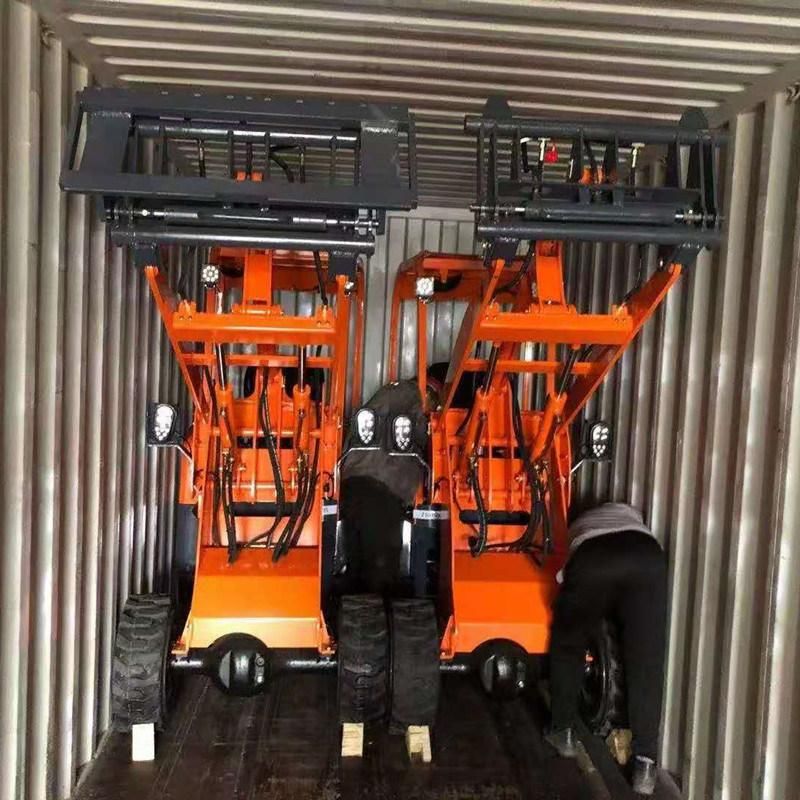 Lithium Battery Agricultural Farm Wheel Electric Loader 0.6 Ton for Sale