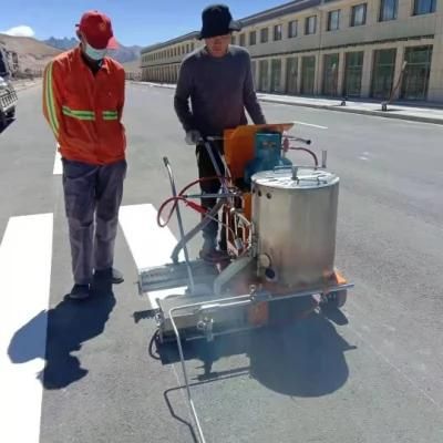Hand-Push Hot Applied Road Marking Machine with 55L Capacity