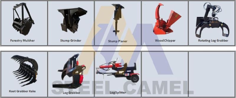 Good Price Skid Steer Loader/Front Loader/Tractor Loader/Excavator Attachments Covering Full Fields for Wholesale