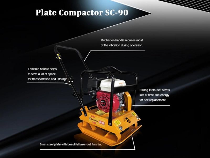 High Frequency 5HP Plate Compactor Vibratory with Recoil Starter