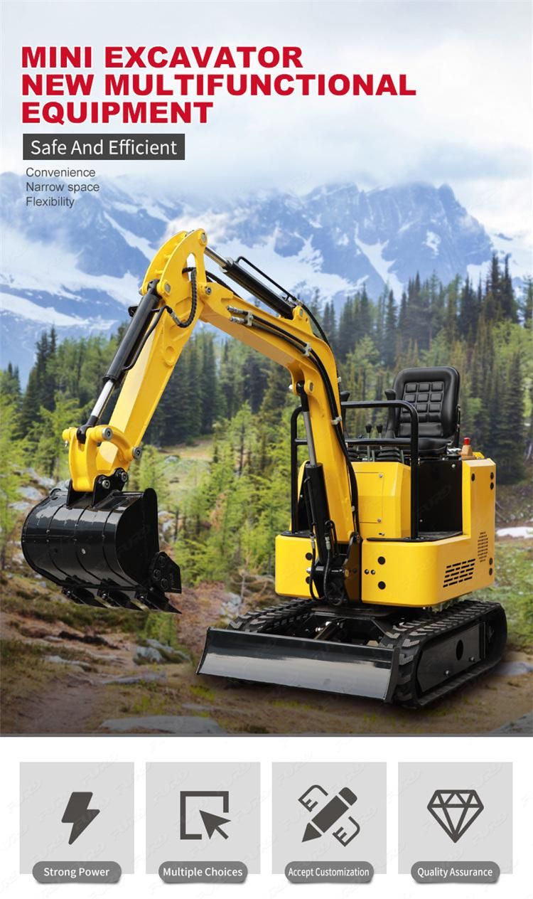 Hot Selling 1 Ton Hydraulic Crawler Excavator for Sale Fwj-900