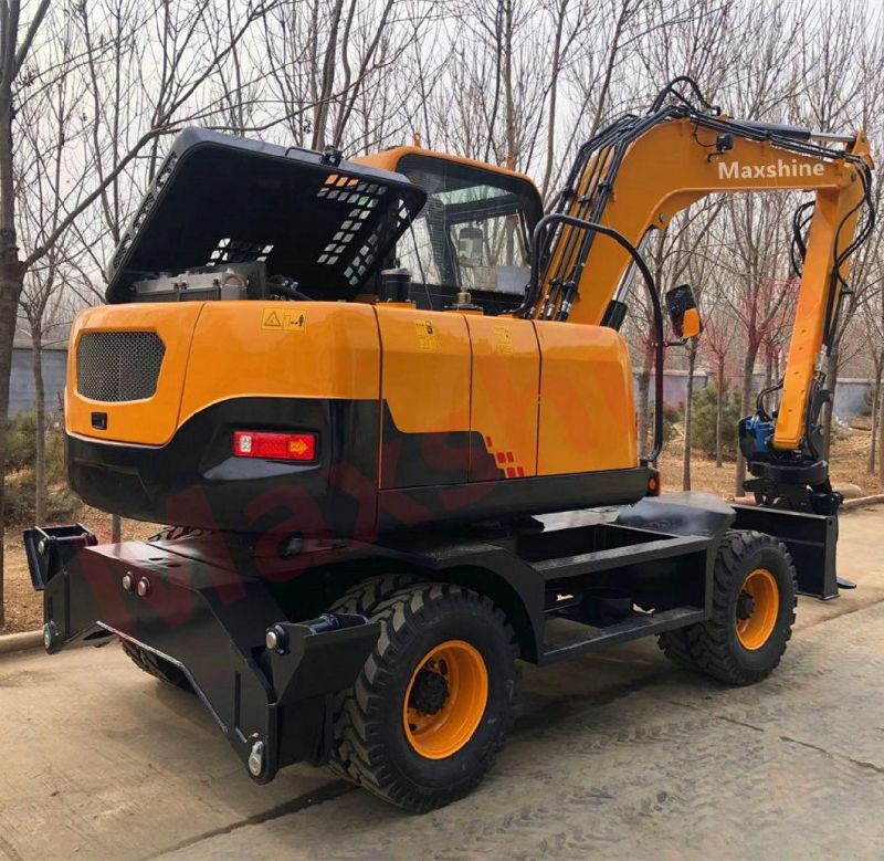 Comfortable and Convenient 9ton Wheel Excavator with Hydraulic System