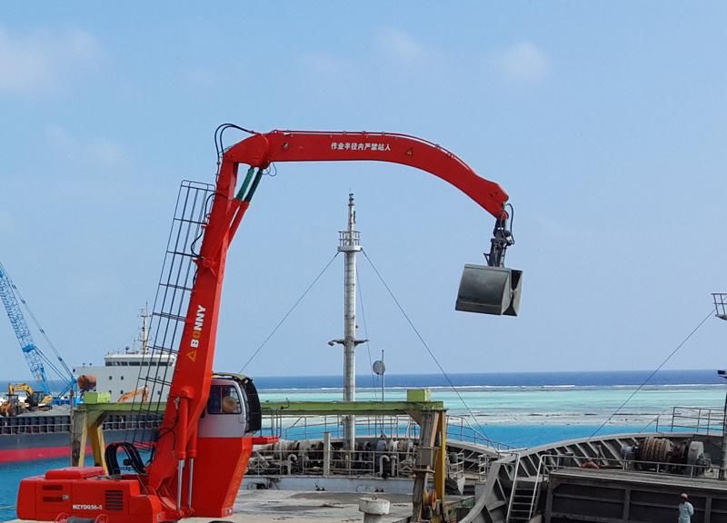 Bonny Wzd46-8c Stationary Electric Hydraulic Material Handler for Unloading Loose Material at Wharf From Ship Barge