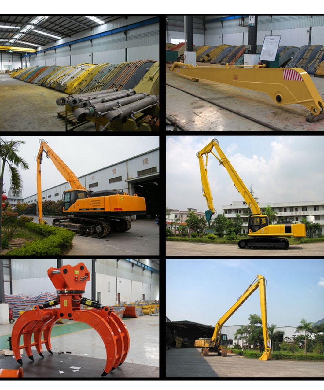 Hyundai Excavator Long Arm R290 R300 R330 R385 Excavator Long Reach Boom with Bucket