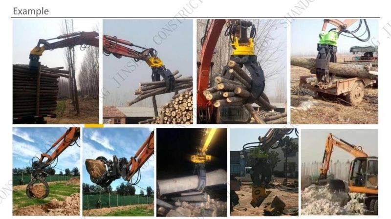 Excavator Parts/Hydraulic Rotating Wood Grab/Wood Grabber/Excavator Rotating Wood Grab
