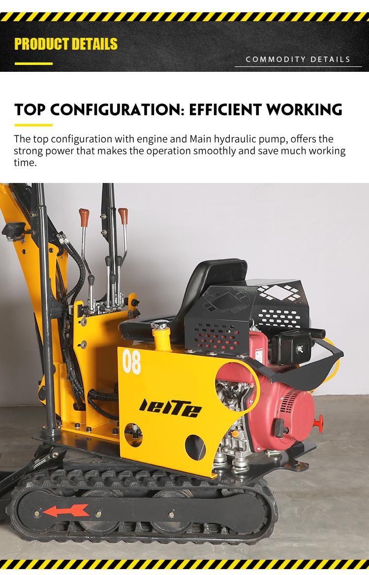 China 2 Ton Crawler Mini Excavator Price with Side Swing Function for Sale