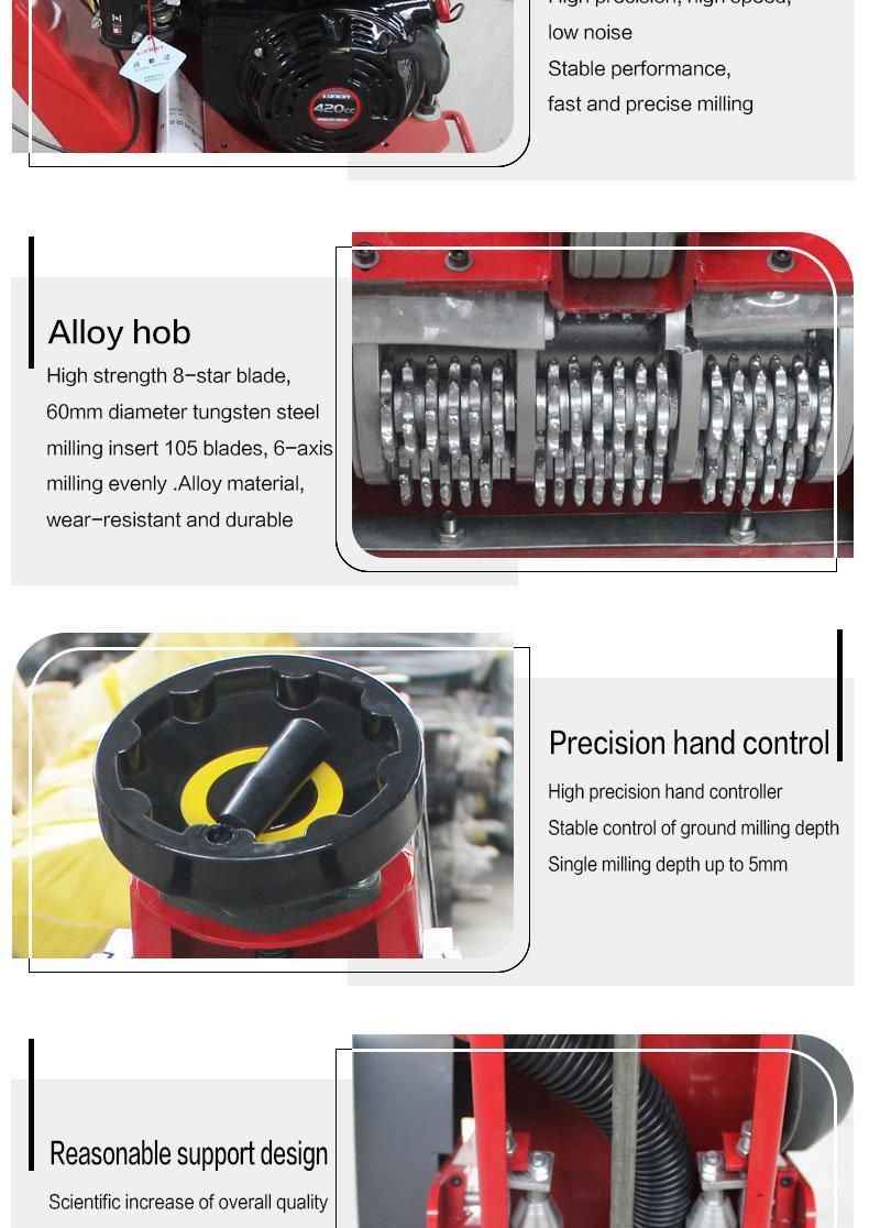 Gasoline Engine Floor Milling Machine with CE