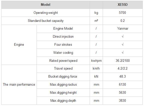 XCMG 5.5 Ton Mini New Hydraulic Crawler Excavator Machine Prices