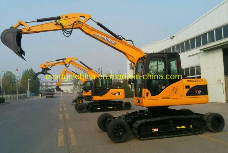 Xiniu New 9ton Wheel-Crawler Excavator X9 with Ce ISO