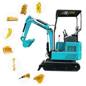 New Model CE ISO Eac Certified 1.5 Ton Mini Tailless Excavator with Cabinet