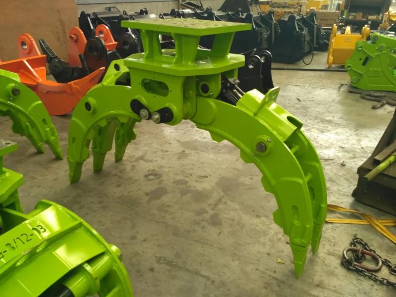 Non Rotating Stone Grapple for 8t Excavator Rock Clamp