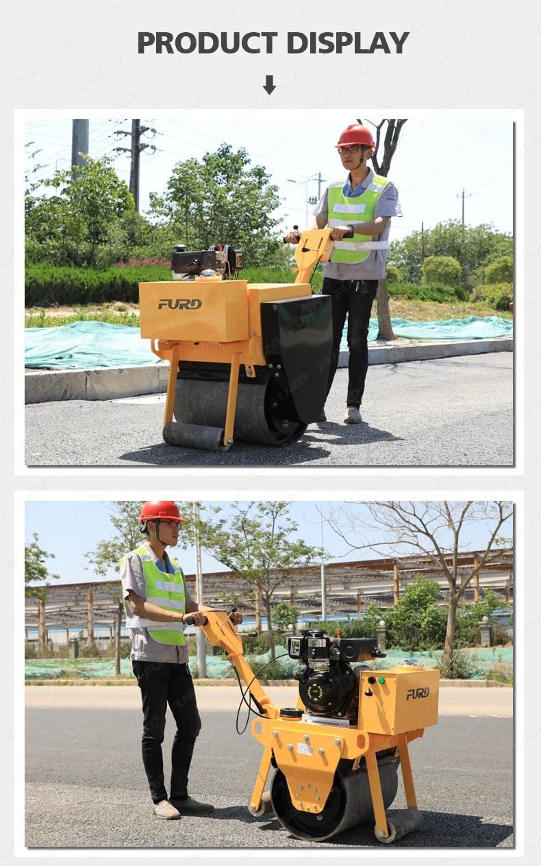325kg Hand Guided Mechanical Single Drum Vibratory Road Roller for Sale