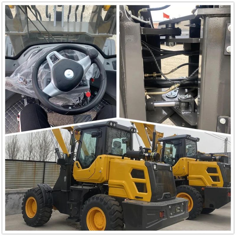 Factory Wholesale 0.8ton 1ton 1.2ton 2ton 3ton 5ton Small Wheel Loader Mini Wheel Forkir Sliding Loader Bihoe Loader