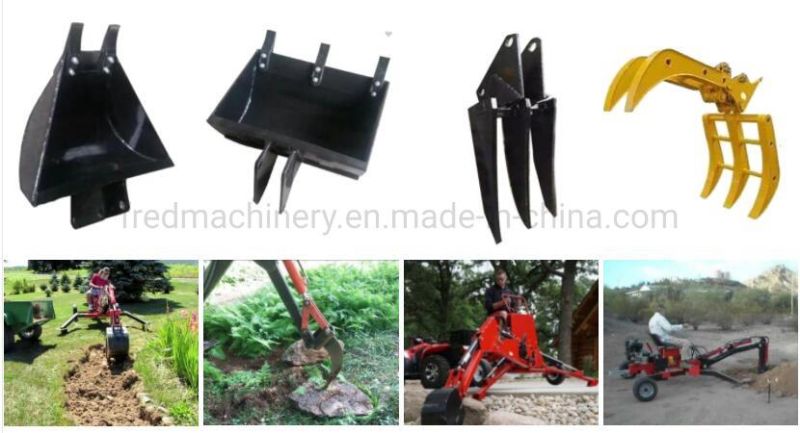 Safety Mini Excavator Best Seller Atbh9 ATV&UTV Backhoe Digger