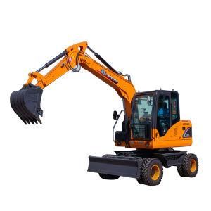 0.3m3 Bucket Hydraulic Wheel Excavator Price Digger Machine